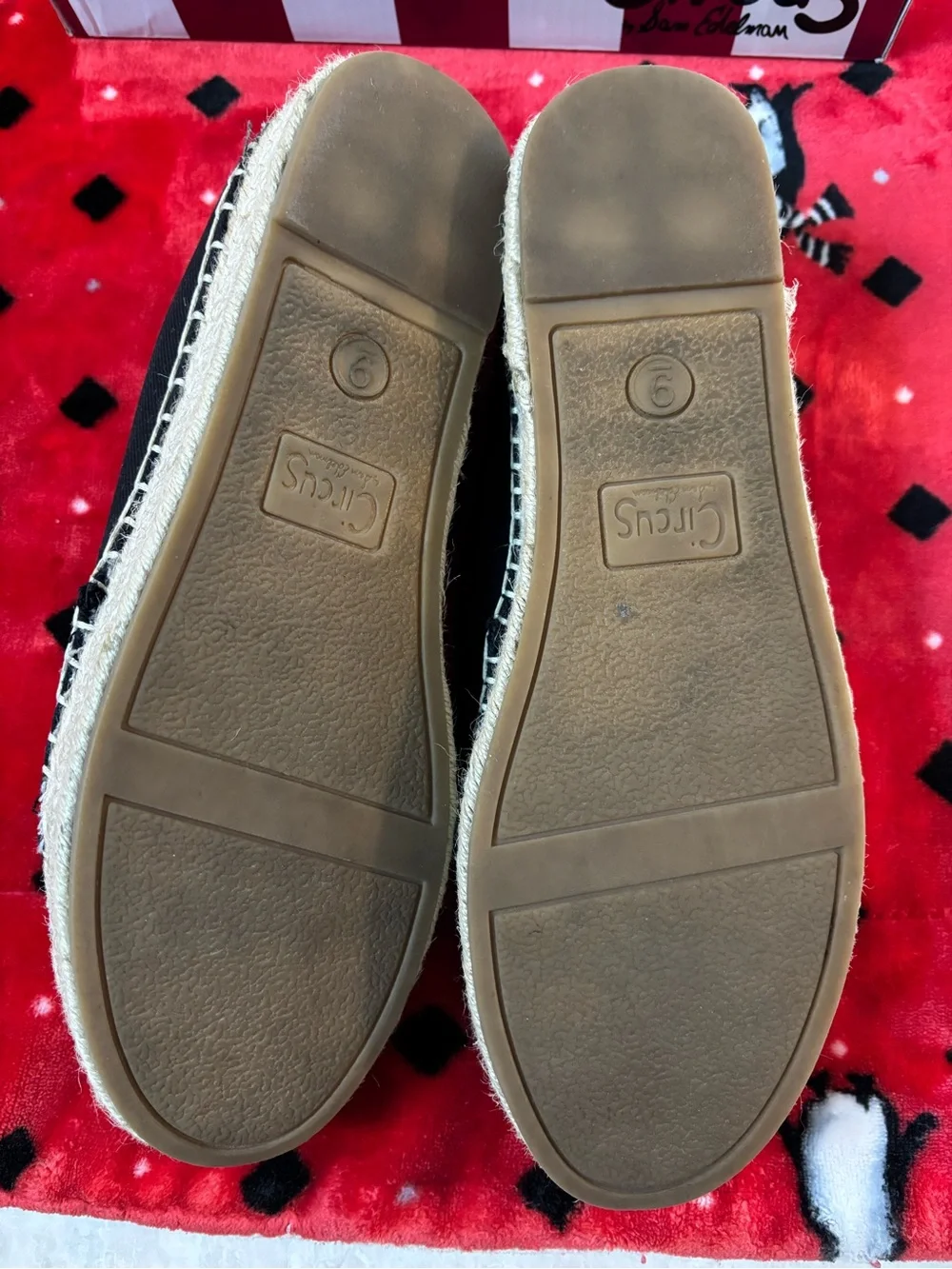 Circus by Sam Edelman Black Canvas Slip-On Espadrille Flats
